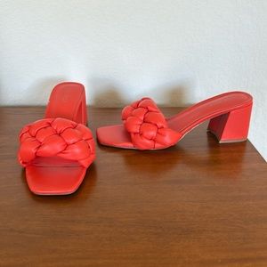 9.5 Red-Orange Nine West Heels